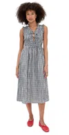Rails Womens Ash Seersucker Adine Check-print Woven Midi Dress In Multi