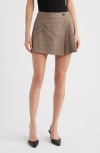 Rails Adriana Asymmetrical Pleated Miniskirt In Brown