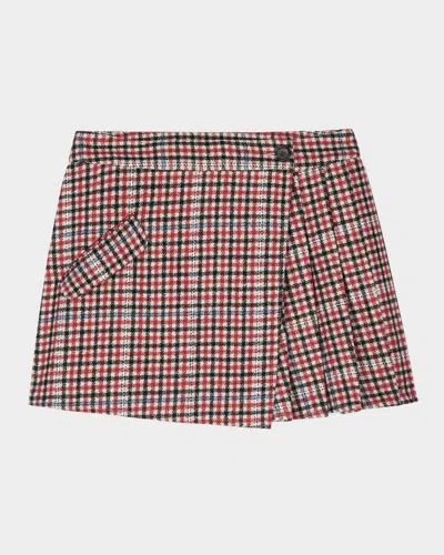 Rails Adriana Pleated Check Mini Skirt In Crimson Mini Check
