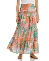 Rails Agatha Floral Tiered Cotton Maxi Skirt In Tropics
