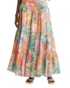 Rails Agatha Floral Tiered Cotton Maxi Skirt In Multi