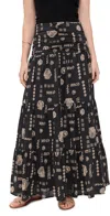 Rails Agatha Floral Tiered Cotton Maxi Skirt