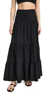 Rails Mary Cotton Poplin Black Midi Skirt In Black