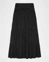 Rails Mary Cotton Poplin Black Midi Skirt In Black