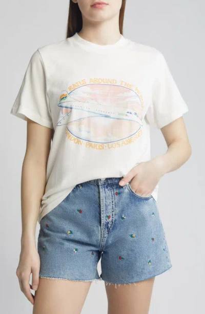 Rails Airline Oversize Graphic T-shirt In  Around The World