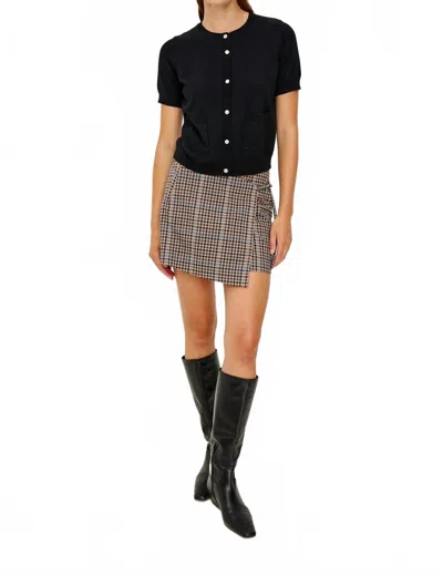 Rails Aisley Short Sleeve Sweater Top In Black