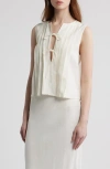 Rails Aja Pleat Sleeveless Top In Neutral