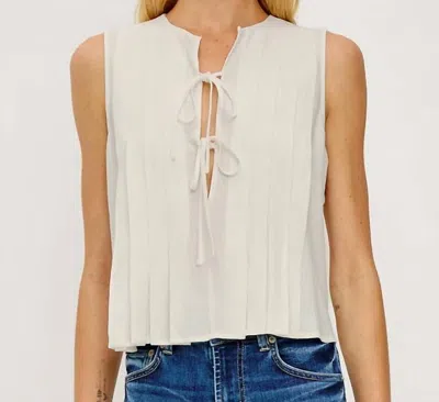 Rails Aja Pleated Sleeveless Top In Ivory In Neutral