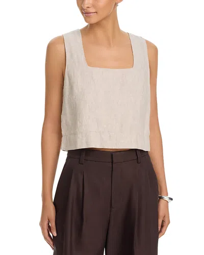 Rails Akira Linen Cropped Top In Neutral