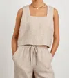 Rails Akira Sleeveless Top In Heathered Flax In Gray