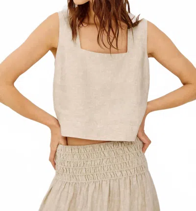 Rails Akira Sleeveless Top In Heathered Flax In Brown