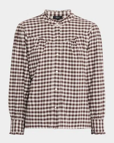 RAILS ALANNA CHECK LONG-SLEEVE BLOUSE