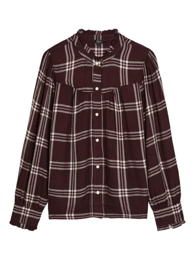 Rails Alanna Long Sleeve Plaid Top In Chocolate Napoleon In Multi