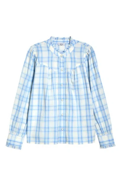 Rails Alanna Ruffle Plaid Organic Cotton Snap-up Shirt In Multi