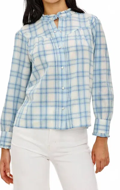 Rails Alanna Shirt Top In Bluebell In Silver