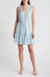 Rails Albany Stripe Tiered Linen Blend Dress In Cambria Stripe