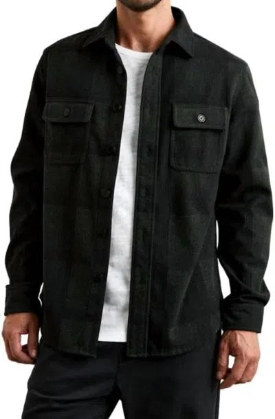 Rails Alder Shirt Jacket In Evergreen Onyx In Black