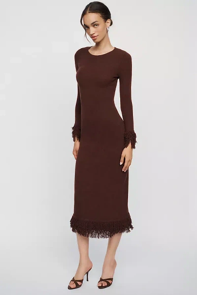 Rails Alejandra Silk Blend Midi Dress In Brown