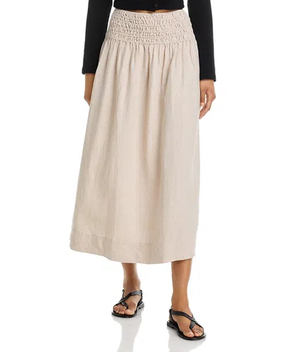 Rails Alessa Linen Midi Skirt In Brown