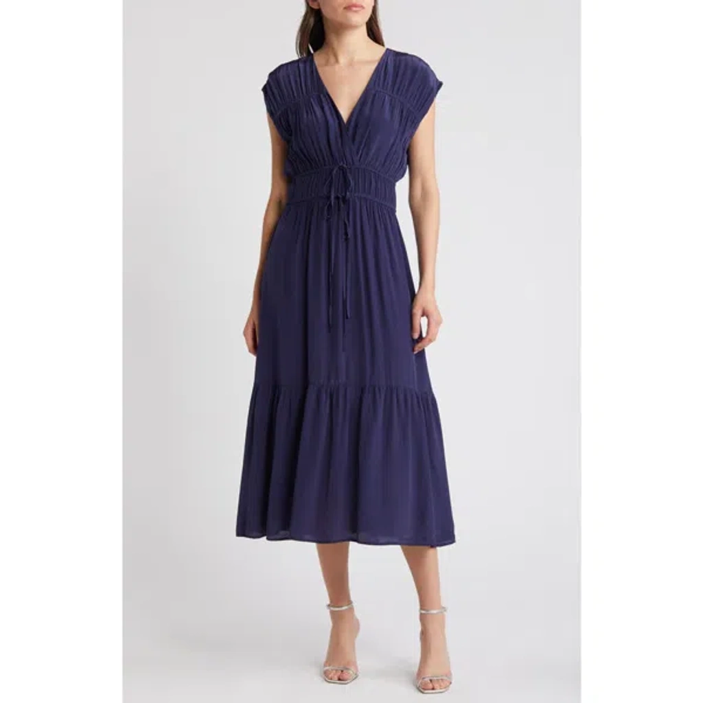 Rails Aletta Tie Waist Midi Dress In Admiral Blue | ModeSens