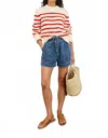Rails Alise Crewneck Sweater In Cherry Stripe In Neutral
