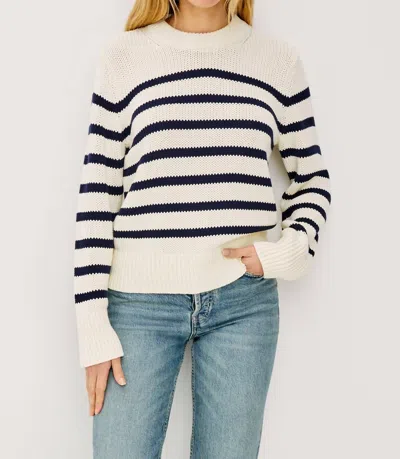 Rails Alise Long Sleeve Sweater In Striped In White