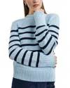 Rails Alise Stripe Cotton Crewneck Sweater In Sky Navy Stripe