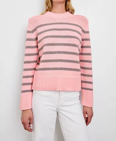 Rails Alise Sweater In Pink Heather Stripe