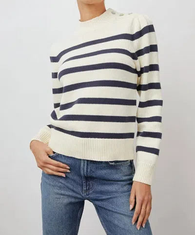 Rails Allie Sweater In Ivory Navy Stripe In Beige