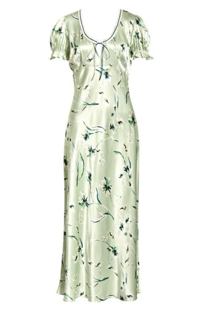 Rails Allison Floral Tie Front Maxi Dress In Metallic