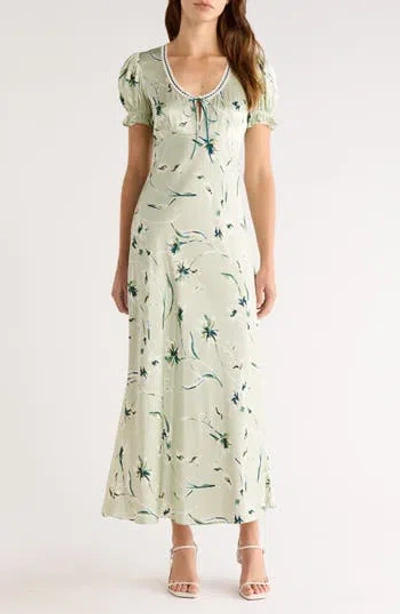 Rails Allison Floral Tie Front Maxi Dress In Mint Linnea