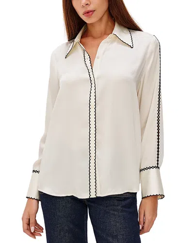 Rails Aloise Long Sleeve Silk Top In Neutral
