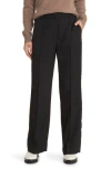 Rails Alta High Waist Straight Leg Pants In Shiny Black