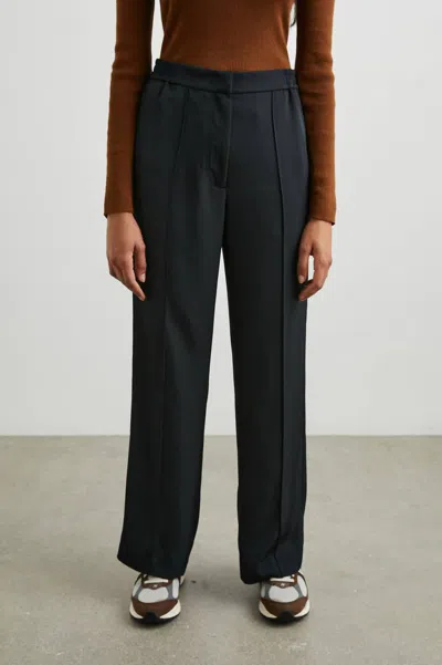 Rails Alta Straight Leg Pants In Shiny Black