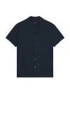 Rails Amalfi Button Down Shirt In 海军蓝泡泡纱