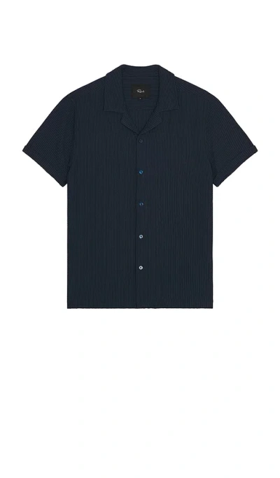 Rails Amalfi Button Down Shirt In 海军蓝泡泡纱