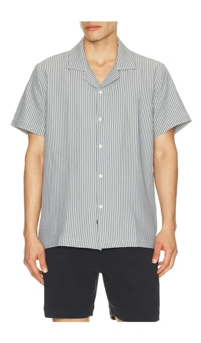 Rails Amalfi Camp Collared Shirt In Blue