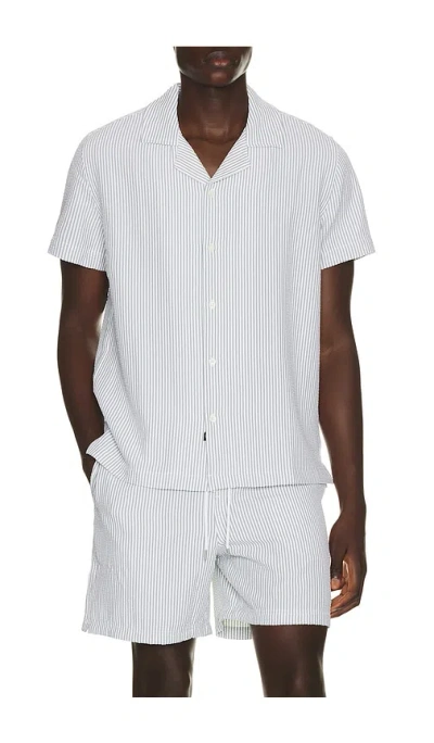 Rails Amalfi Camp Collared Shirt In White