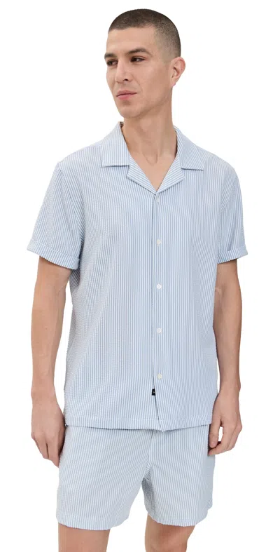 Rails Amalfi Shirt Blue White Seersucker