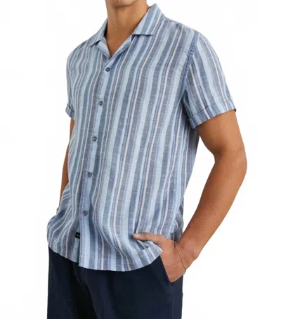 Rails Amalfi Shirt In Powder Cobalt Stripe In Transparent