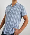 Rails Amalfi Shirt In Powder Colbalt In Multi