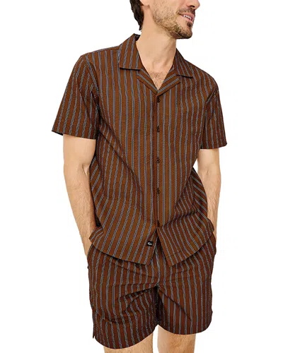 Rails Amalfi Short Sleeve Shirt In Brown