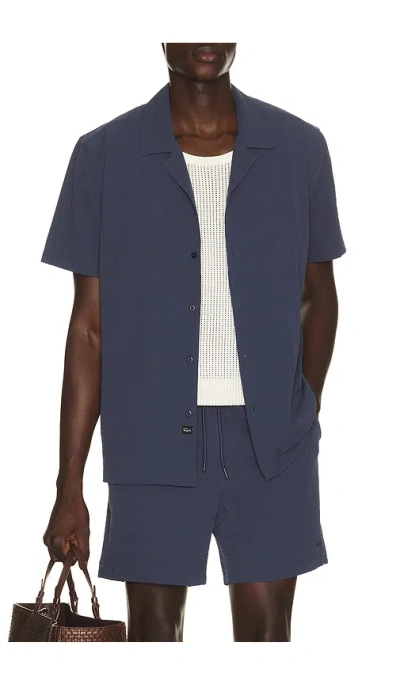 Rails Amalfi Short Sleeve Shirt In Blue