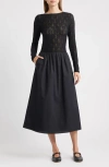 Rails Amberly Lace Bodice Flared Maxi Dress In Black