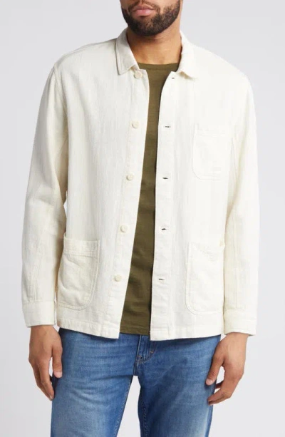 Rails Ambrose Solid Cotton & Linen Shirt Jacket In Ecru