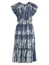Rails Amellia Tie-dye Tiered Midi-dress In Indigo Nile In Multi