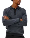Rails Anders Wool Blend Polo Sweater In Blue