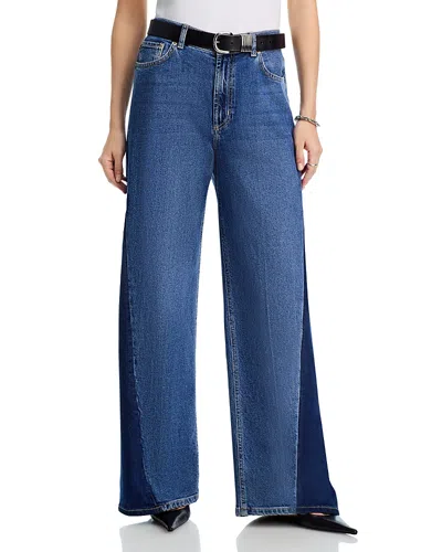 Rails Angeleno Godet High Rise Wide Leg Jeans In Indigo Grove In Blue