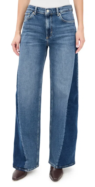 Rails Angeleno Godet Jeans Indigo Grove In Blue
