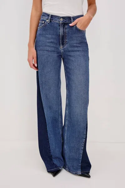 Rails Angeleno Godet Mid-rise Jeans In Indigo Grove In Blue